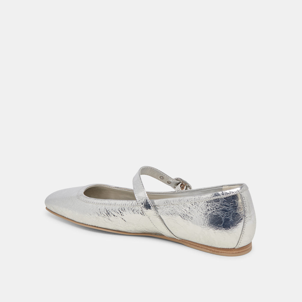 RODNI BALLET FLATS SILVER DISTRESSED LEATHER - image 5