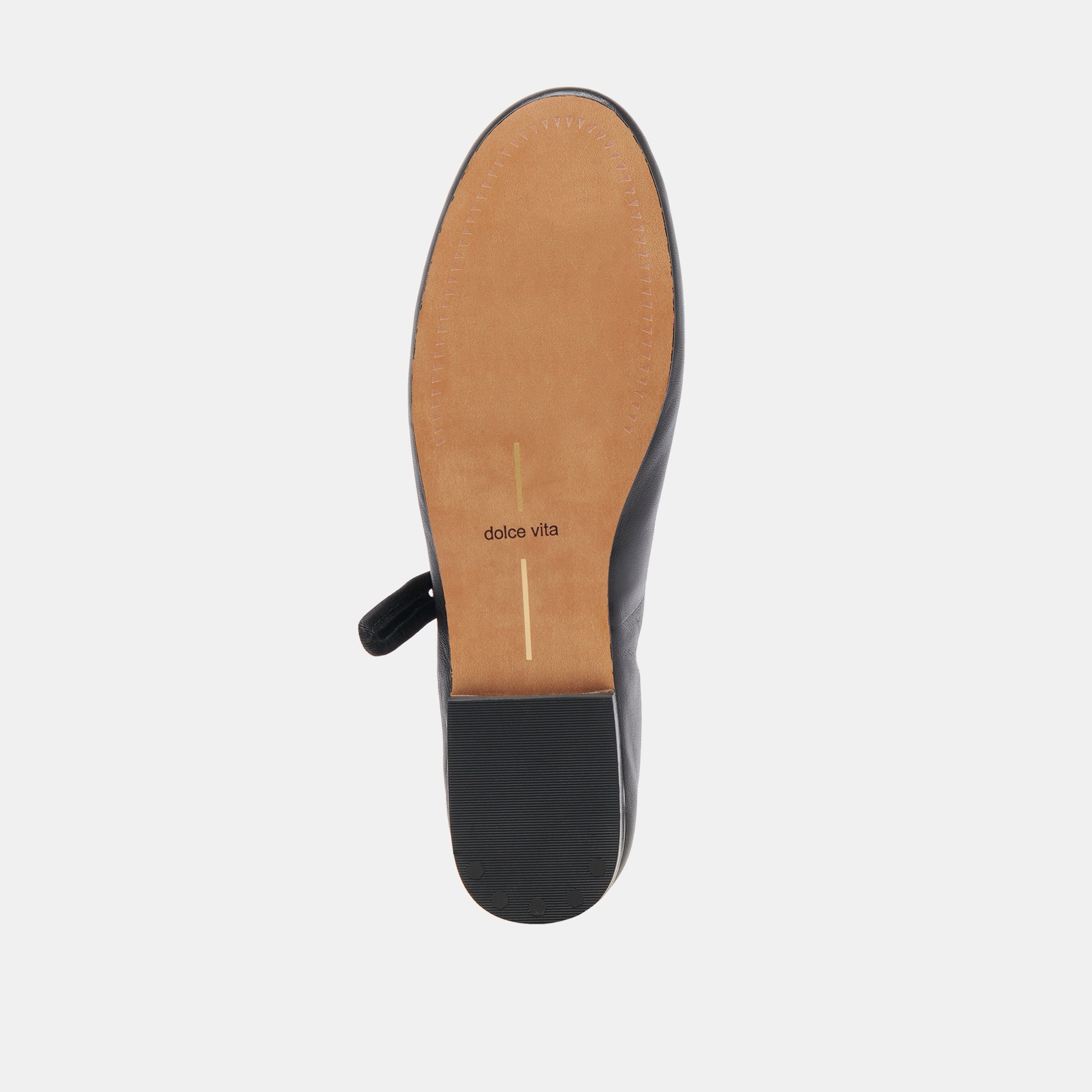 ROSLYN BALLET FLATS BLACK LEATHER Dolce Vita