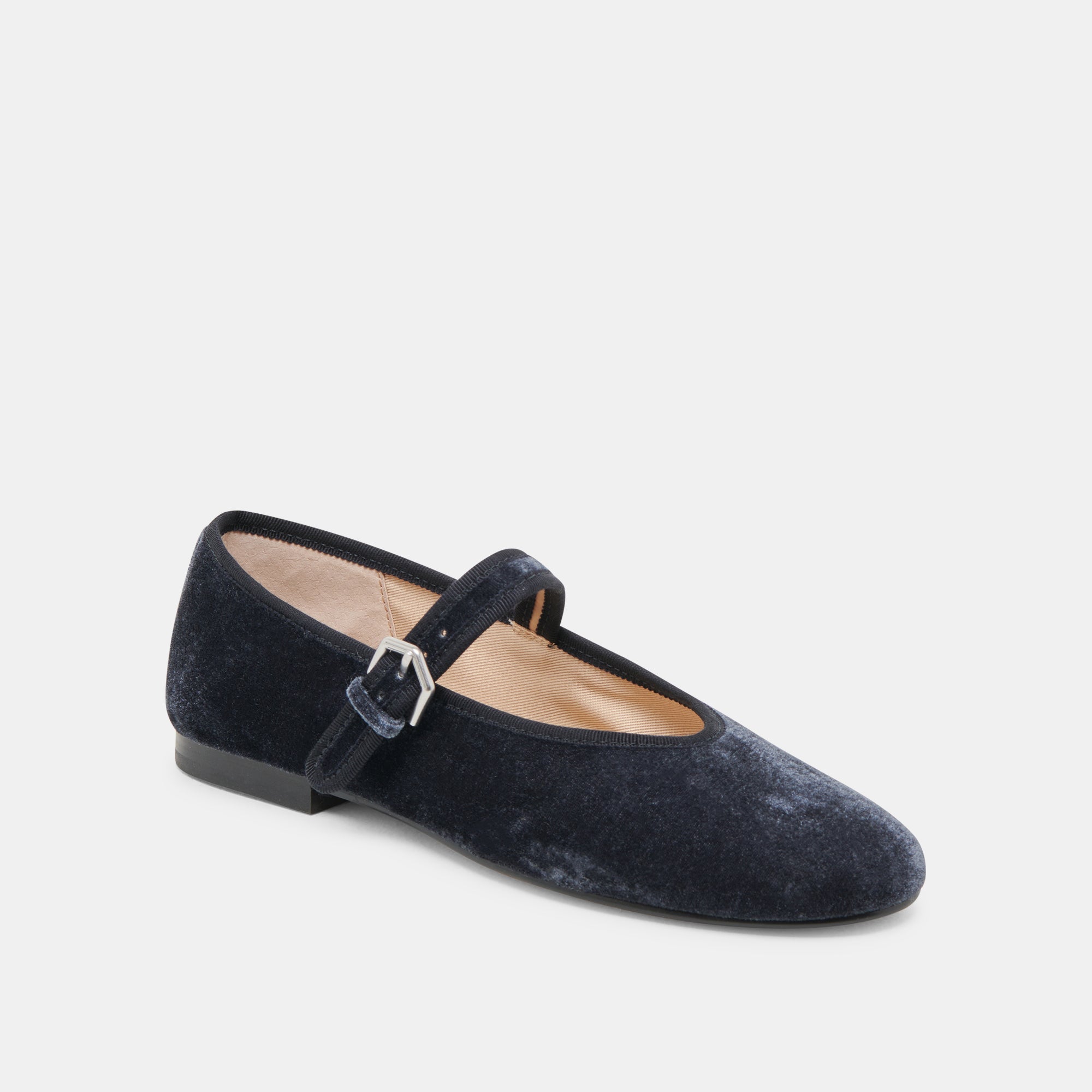 ROSLYN BALLET FLATS DUSTY BLUE VELVET – Dolce Vita