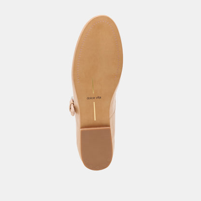 ROSLYN BALLET FLATS LIGHT TAN LEATHER