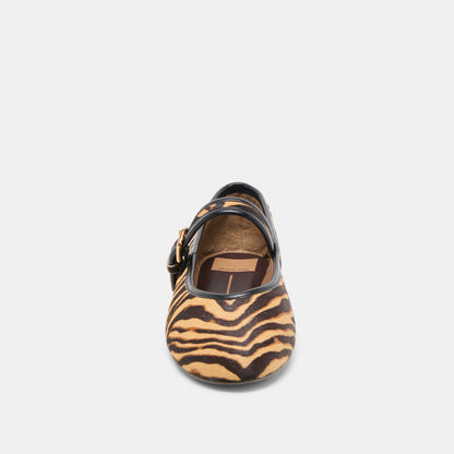 ROSLYN BALLET FLATS TIGER CALF HAIR
