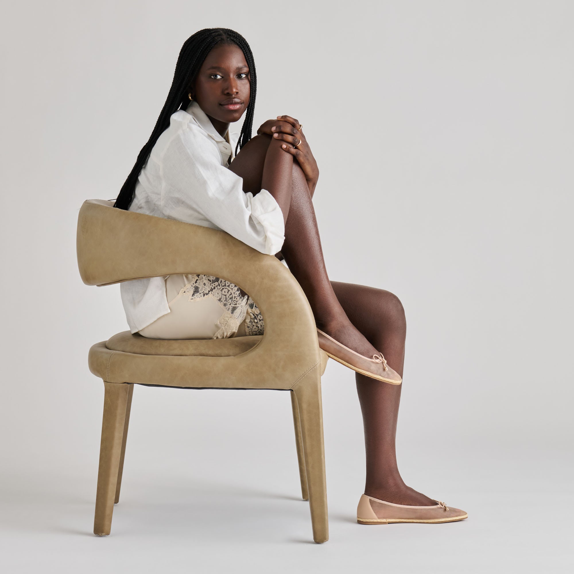 TIANNA MESH BALLET FLATS BLUSH MESH