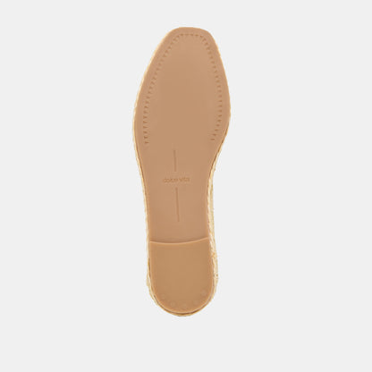 TIANNA BALLET FLATS LT NATURAL RAFFIA LACE