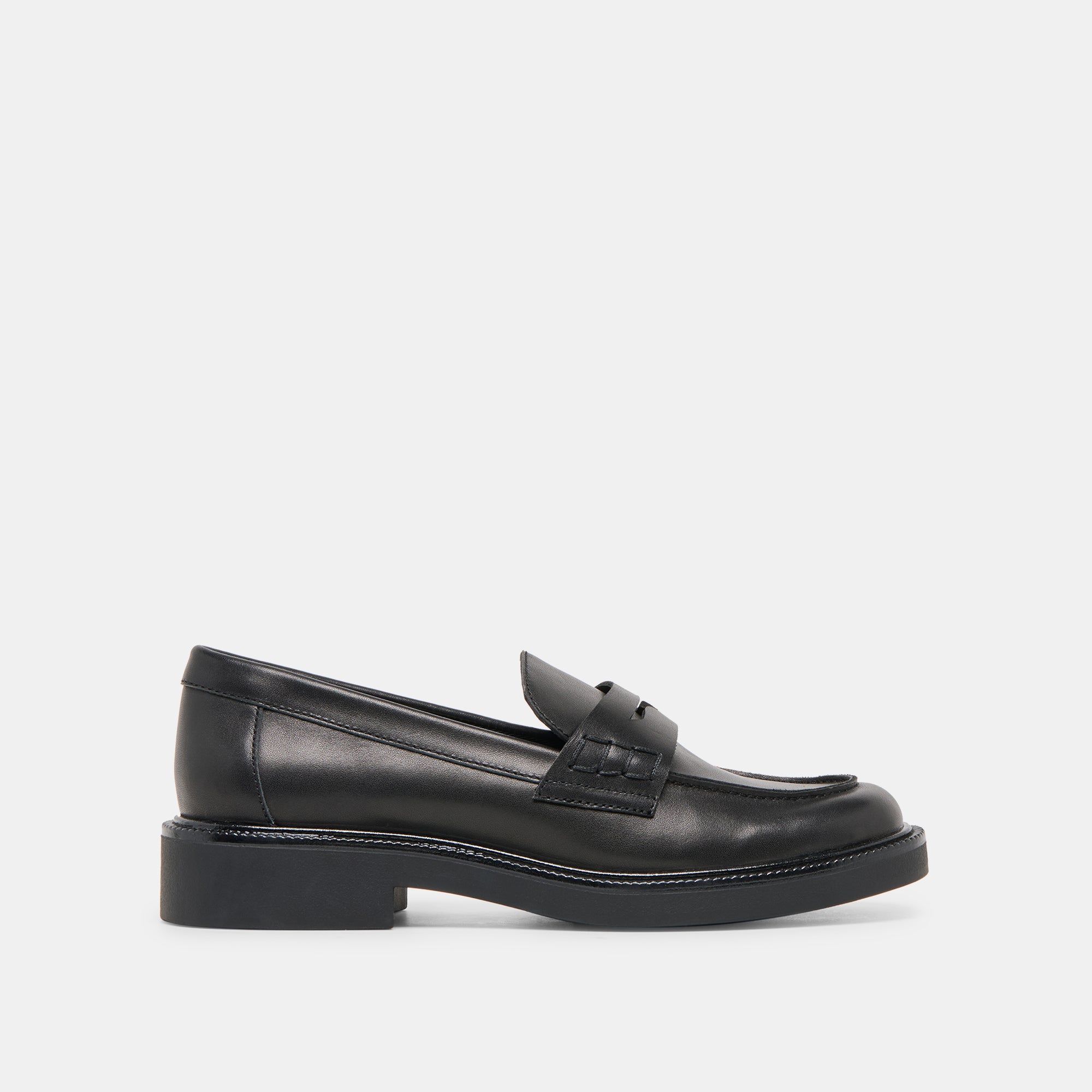 Tiggy Black Leather Loafers | Dolce Vita