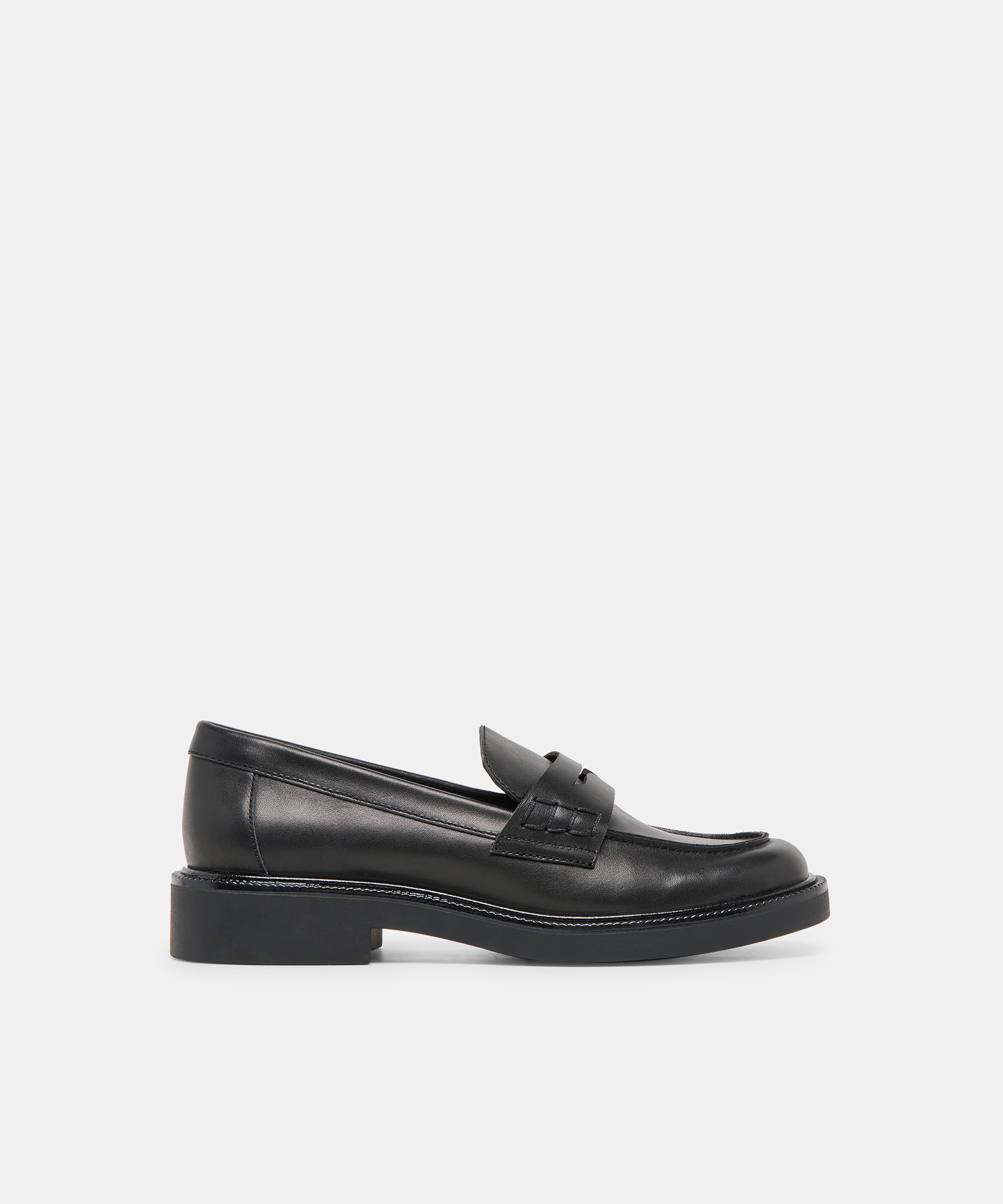 Tiggy Black Leather Loafers | Dolce Vita