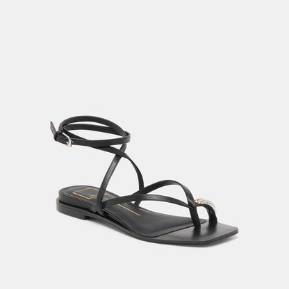 TYRICE SANDALS BLACK LEATHER