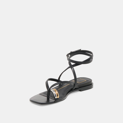 TYRICE SANDALS BLACK LEATHER