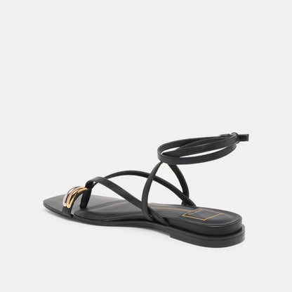 TYRICE SANDALS BLACK LEATHER