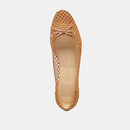 ULICIA BALLET FLATS CORAL WOVEN MESH