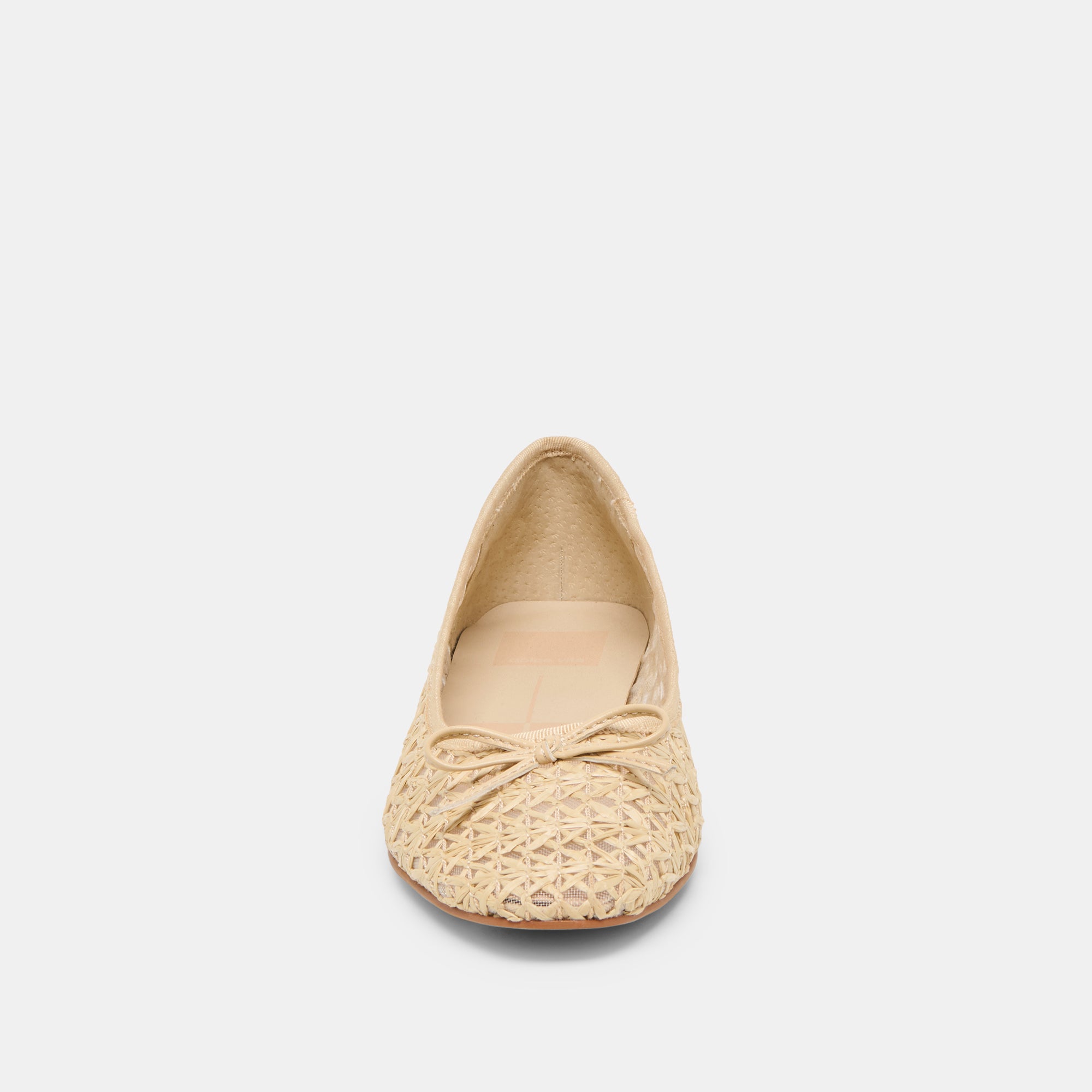 ULICIA BALLET FLATS LT NATURAL CROSS HATCH RAFFIA