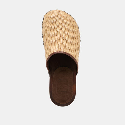 ALANIS FLATS LT NATURAL RAFFIA