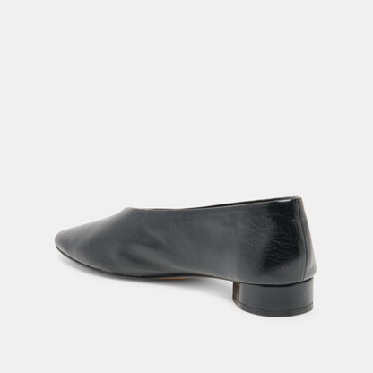 ANDEY BALLET FLATS BLACK LEATHER
