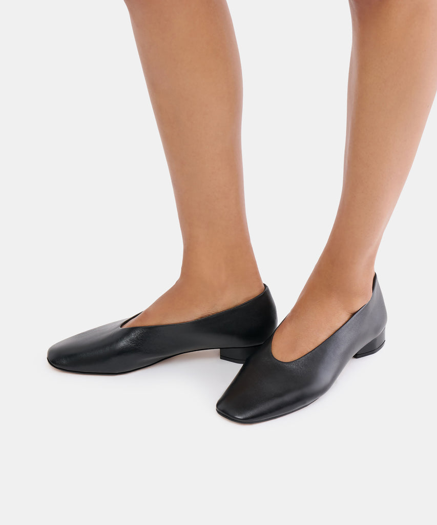 ANDEY HEELS BLACK LEATHER