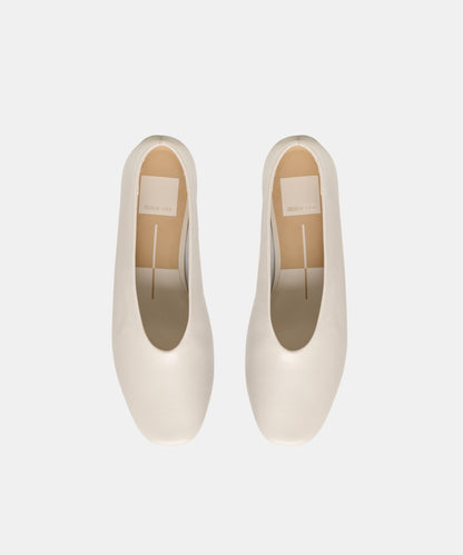 ANDEY HEELS BONE LEATHER