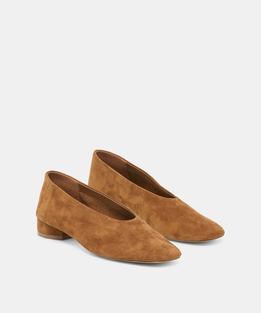 ANDEY HEELS BROWN SUEDE