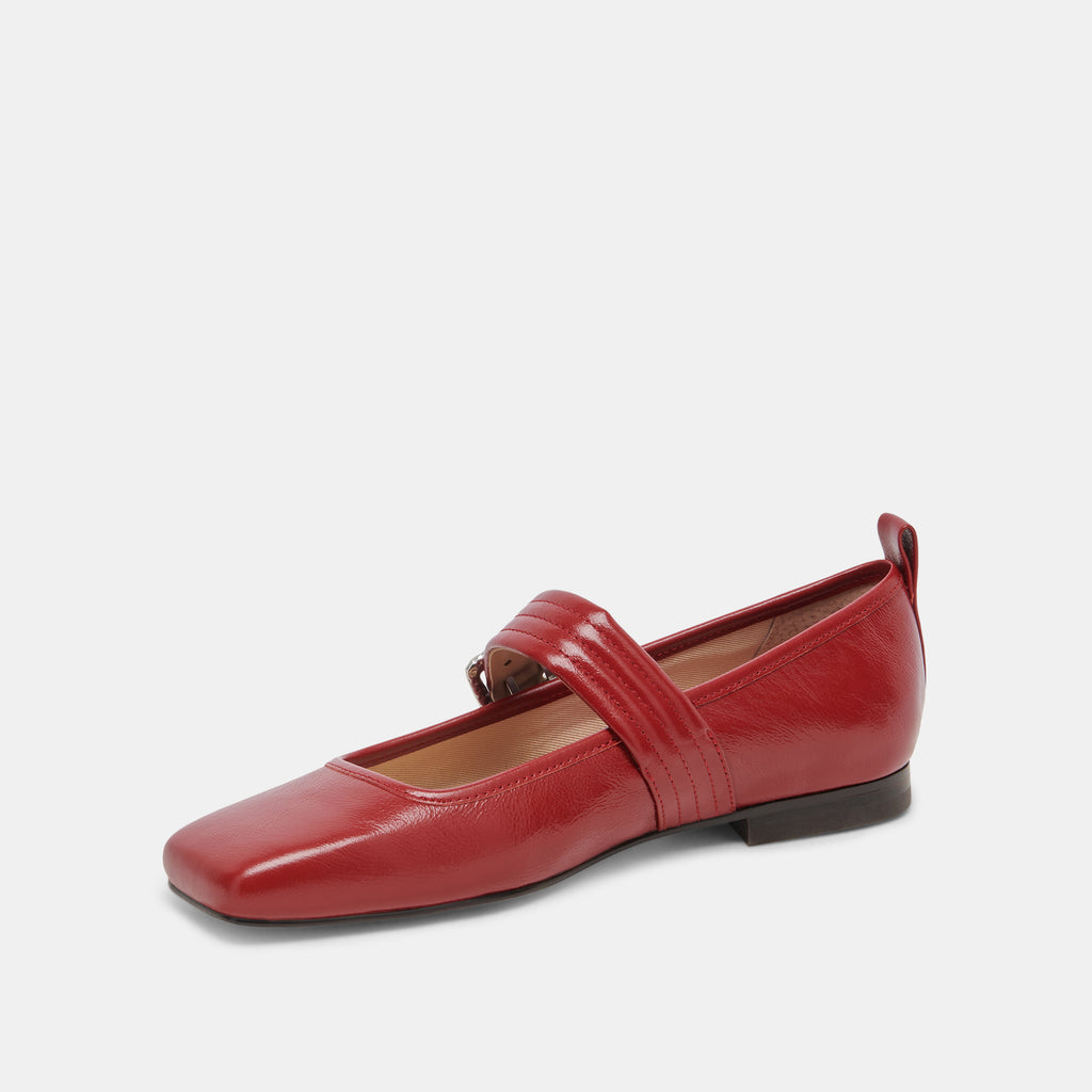 ARORA BALLET FLATS RED CRINKLE PATENT - image 7