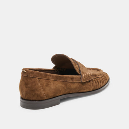 BAXEN LOAFERS CHESTNUT SUEDE