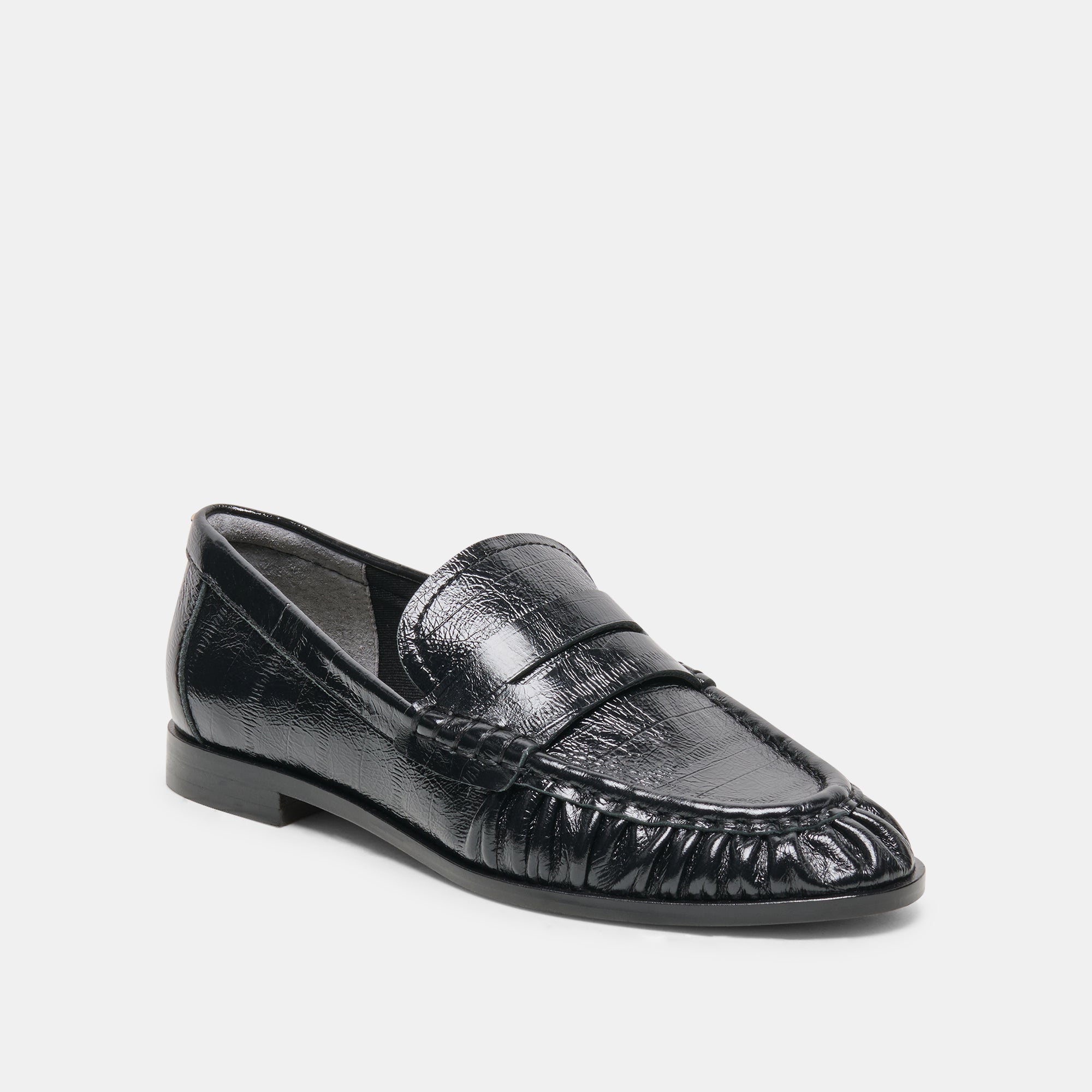 BAXEN LOAFERS NOIR EMBOSSED LEATHER - view 3