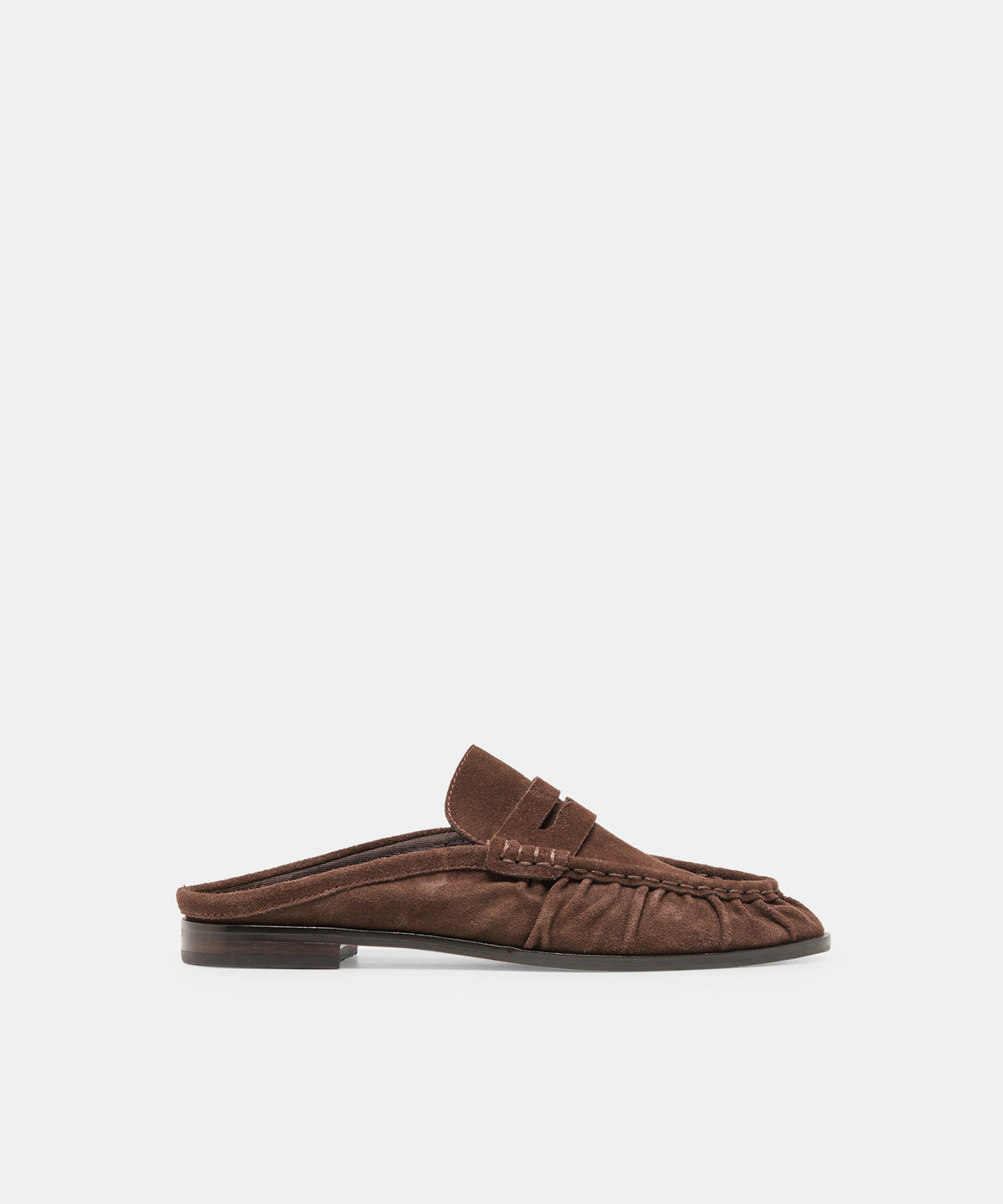 BETZY Dk Brown Suede Closed-Toe Slip-On Loafers | Dolce Vita