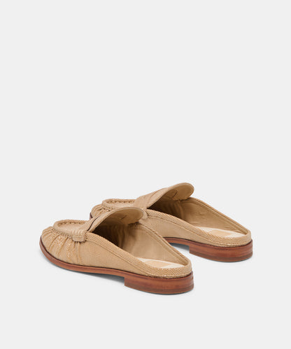 BETZY LOAFERS LATTE EMBOSSED SUEDE