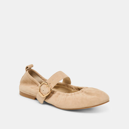 CAELY BALLET FLATS CAMEL SUEDE