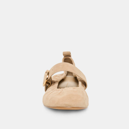 CAELY BALLET FLATS CAMEL SUEDE