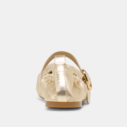 CAELY BALLET FLATS PLATINUM LEATHER