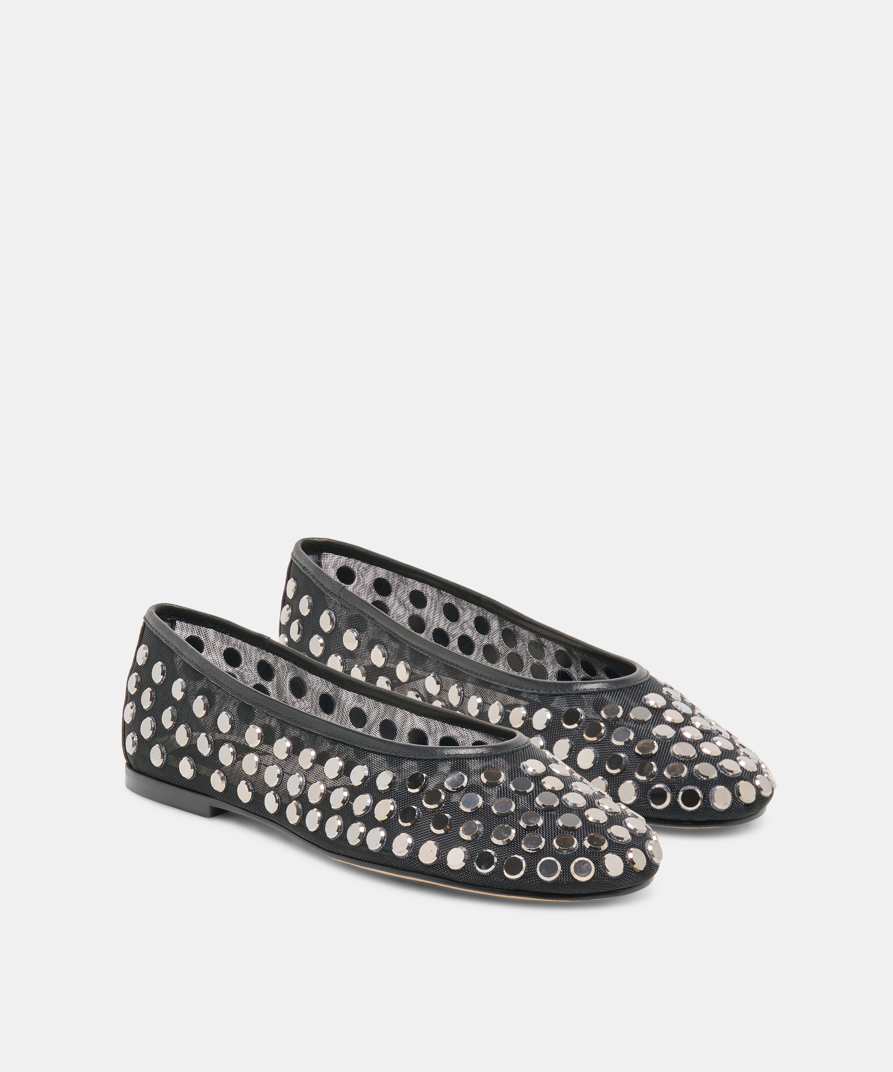 CALIA STUD BALLET FLATS ONYX MESH - view 2