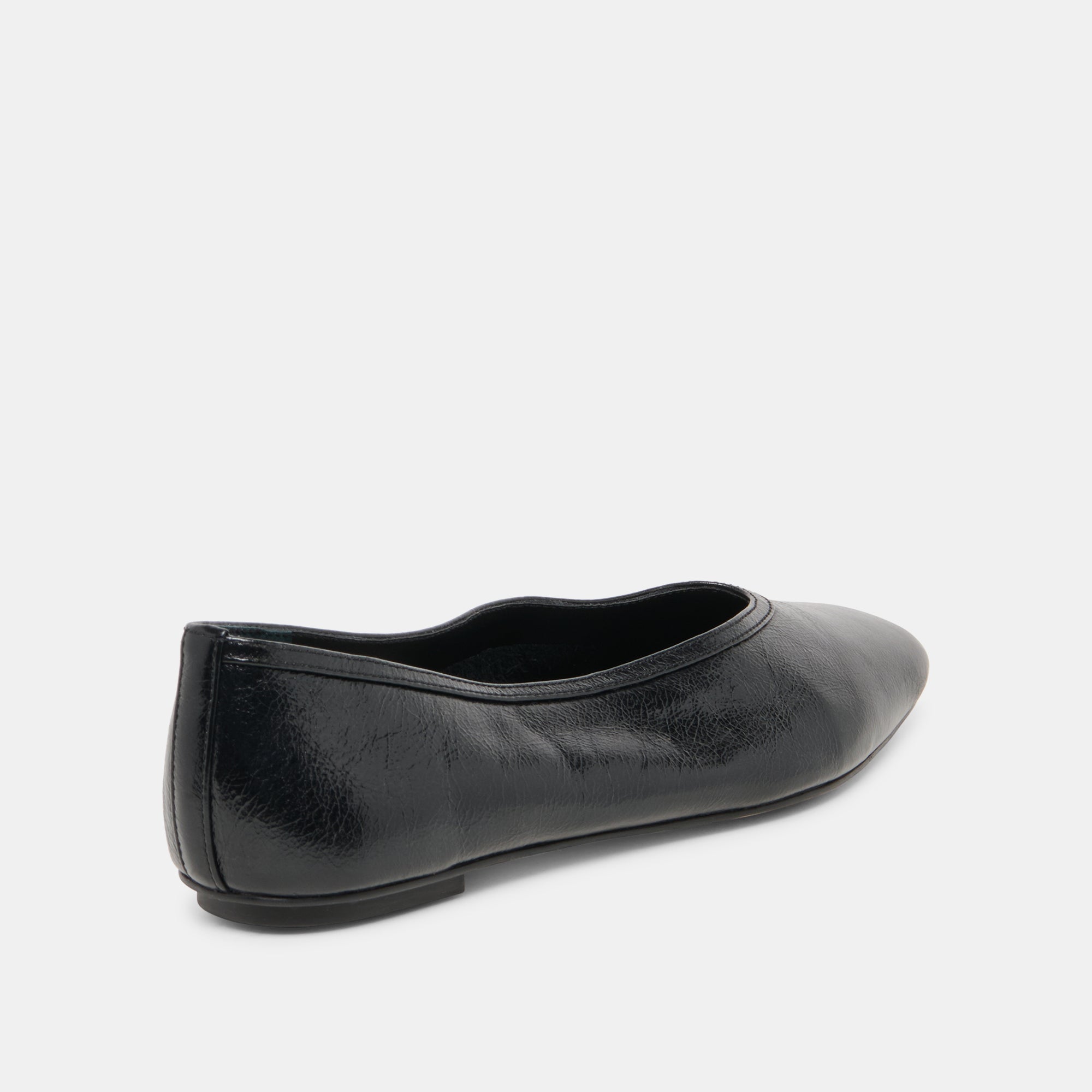 CARET BALLET FLATS BLACK LEATHER - view 3