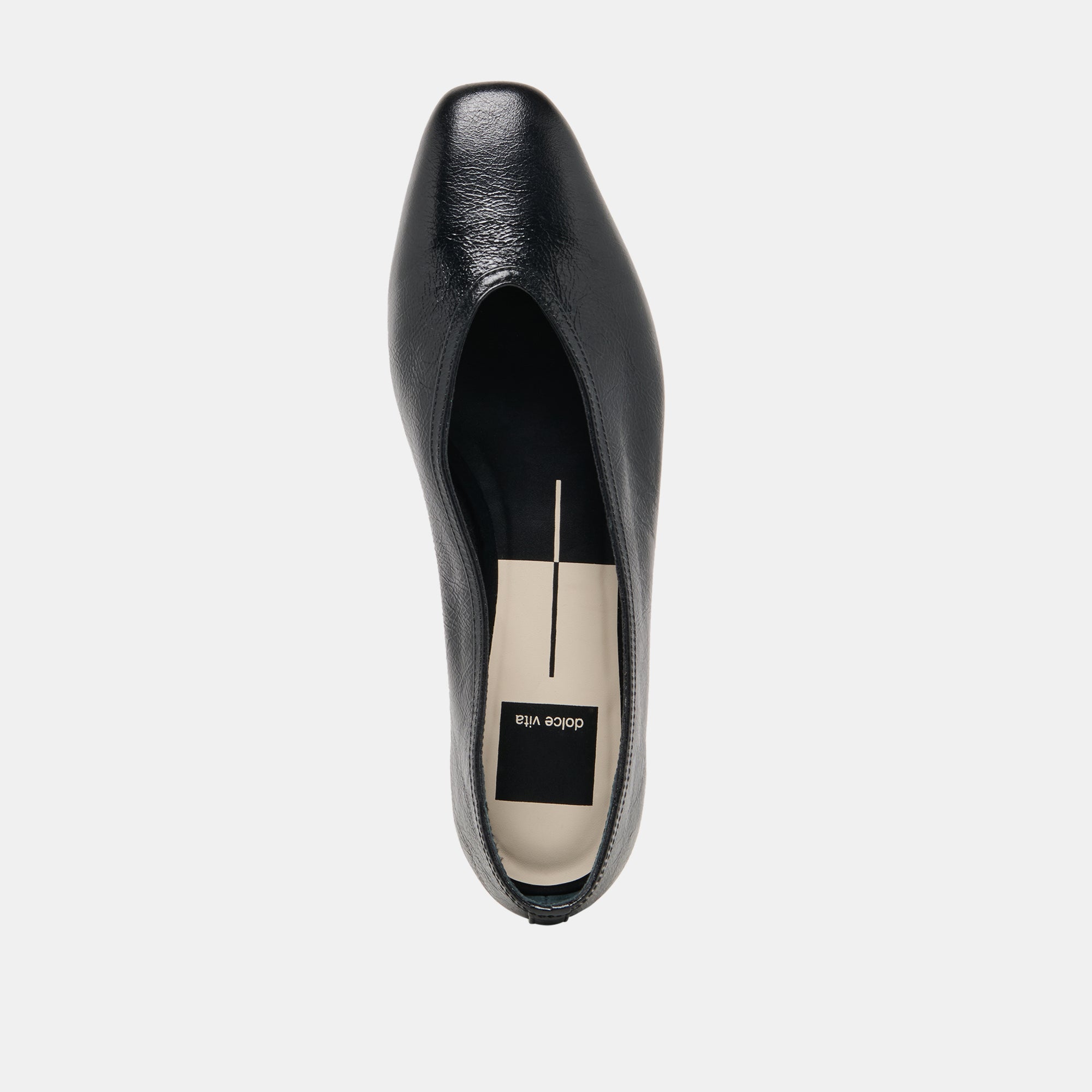 CARET BALLET FLATS BLACK LEATHER - view 8