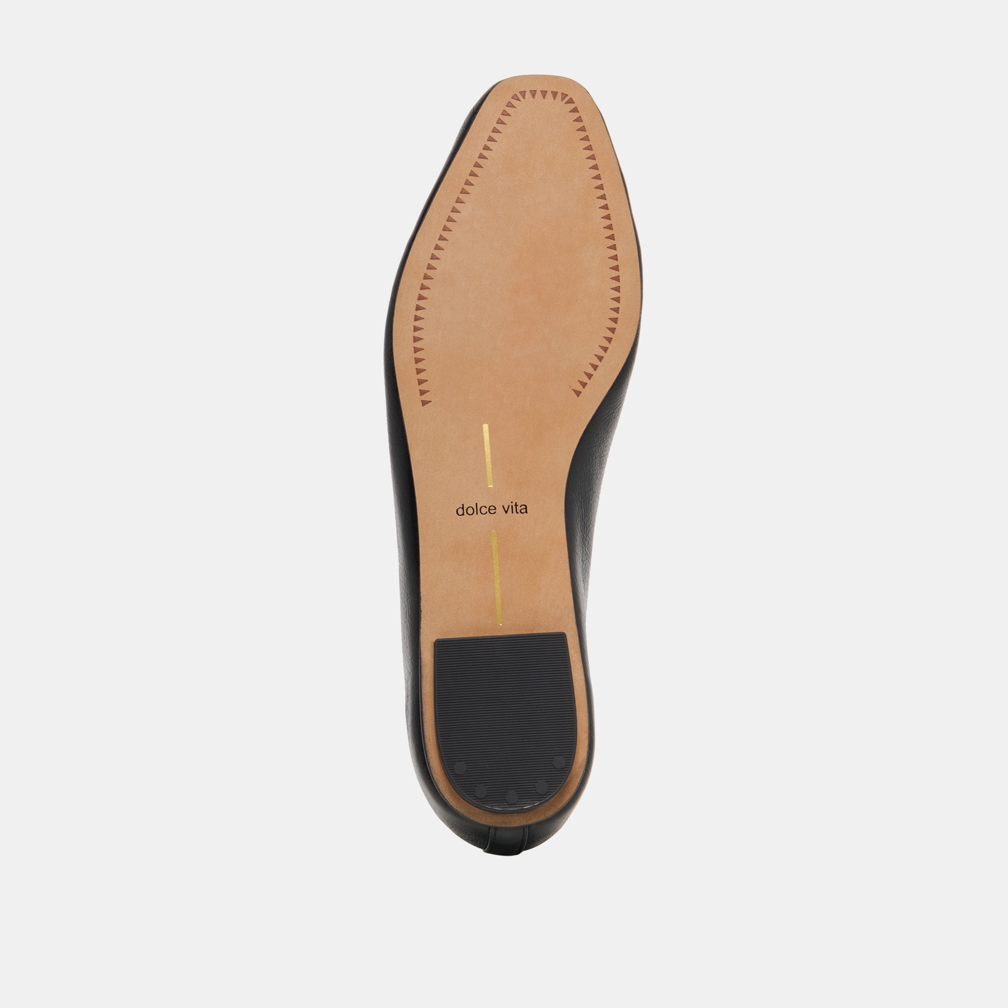 CARET BALLET FLATS BLACK LEATHER - view 9