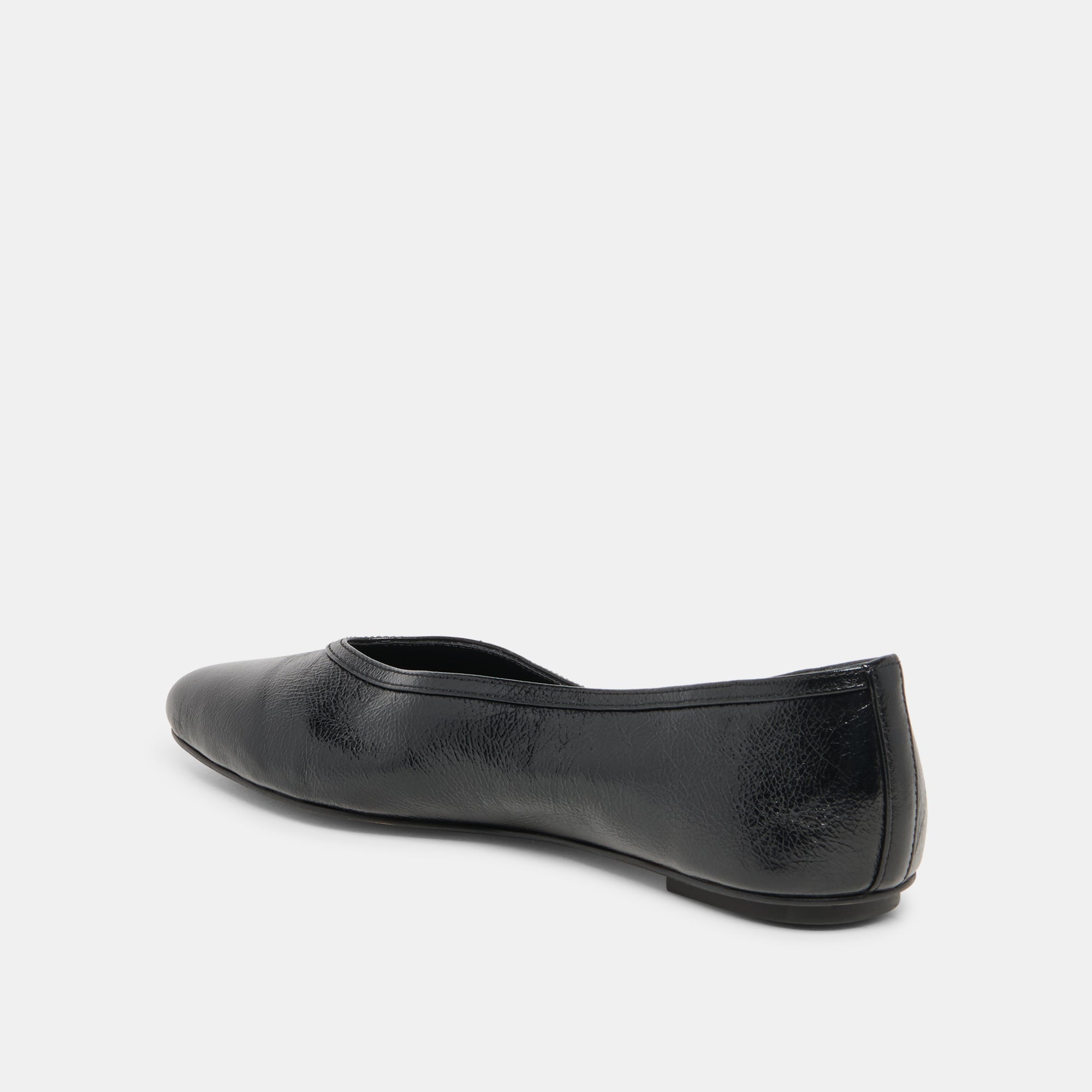 CARET BALLET FLATS BLACK LEATHER - view 5