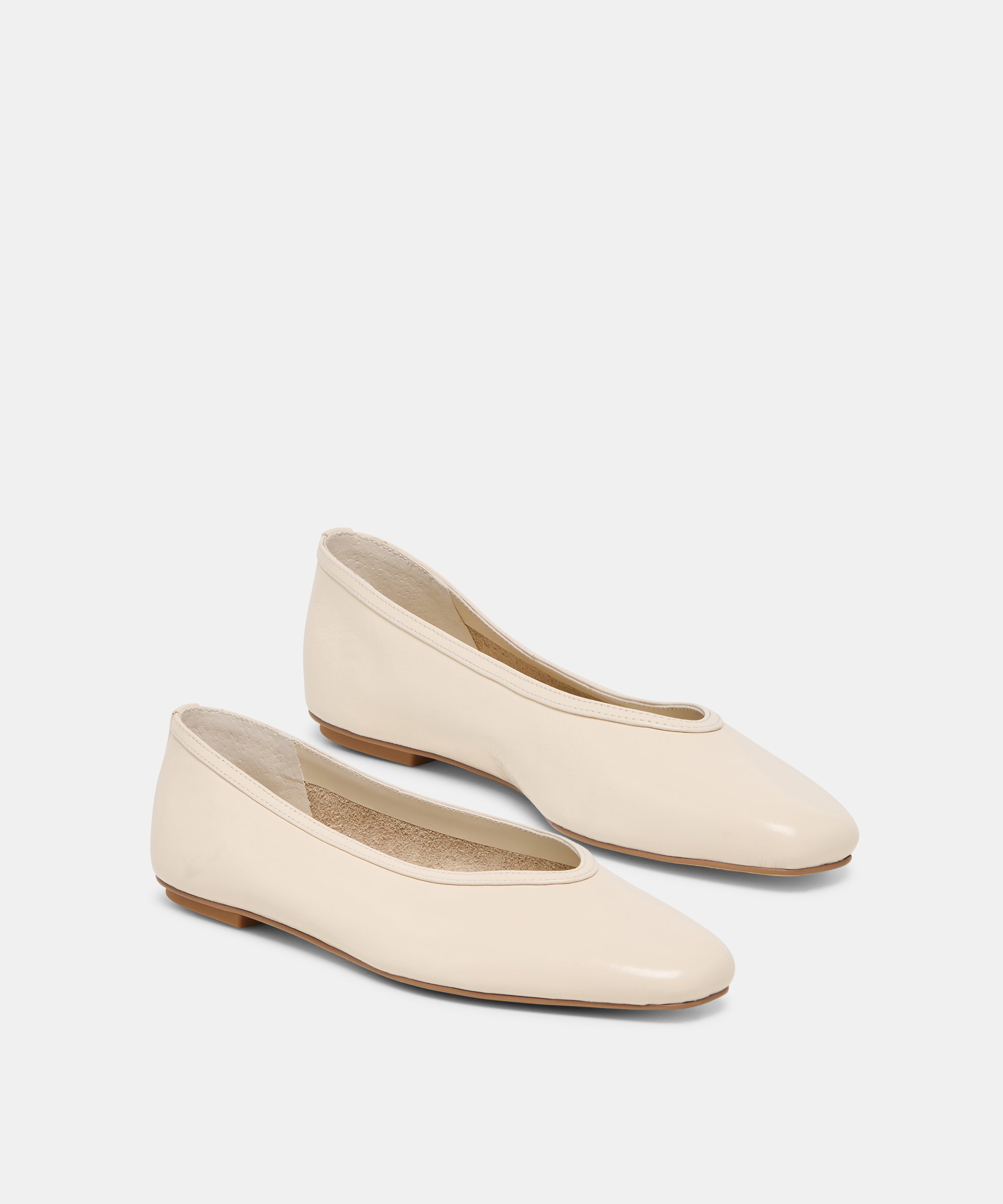 CARET BALLET FLATS BONE LEATHER - view 2