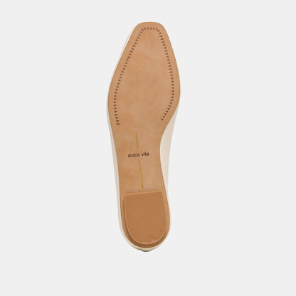 CARET BALLET FLATS BONE LEATHER