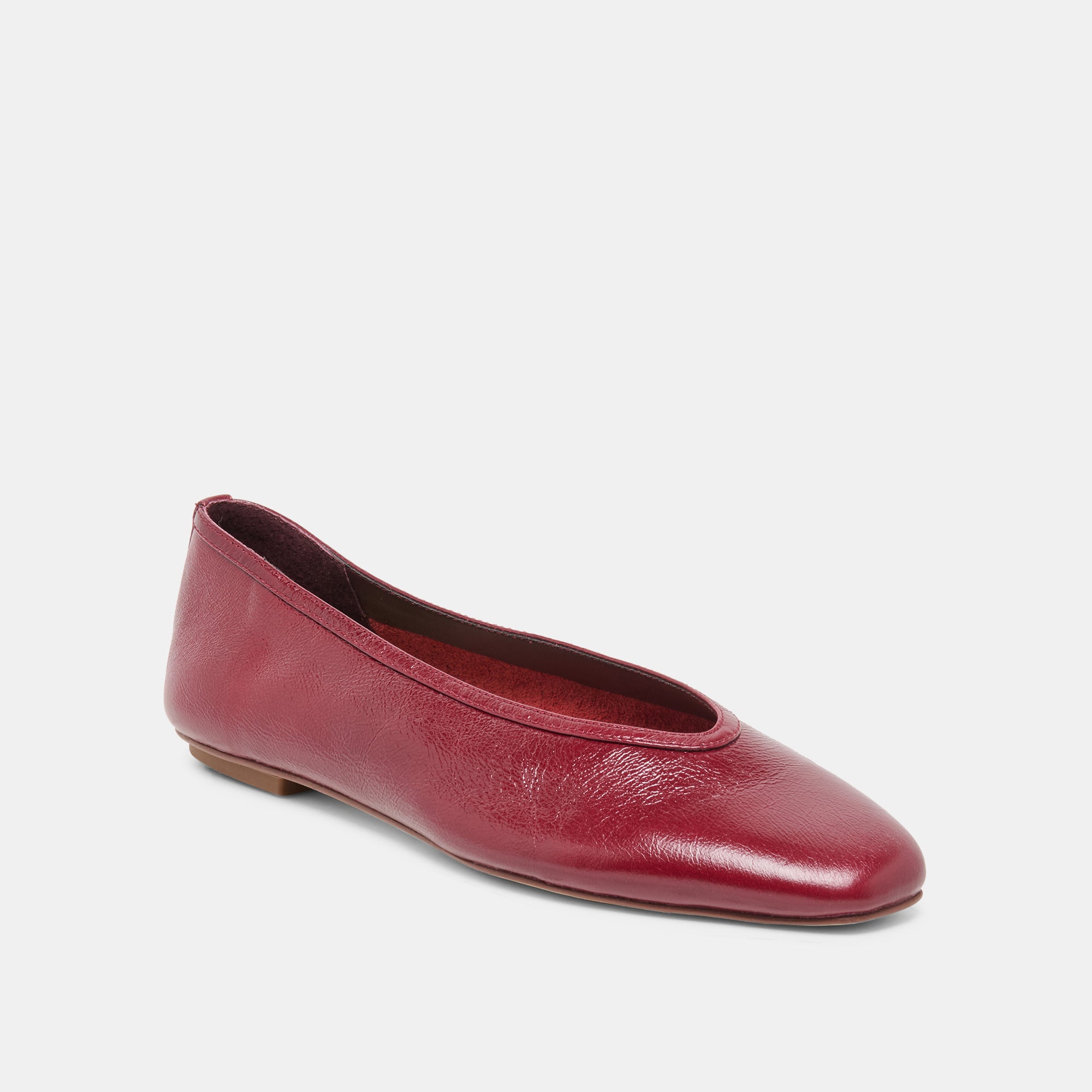 CARET BALLET FLATS GARNET LEATHER - view 2