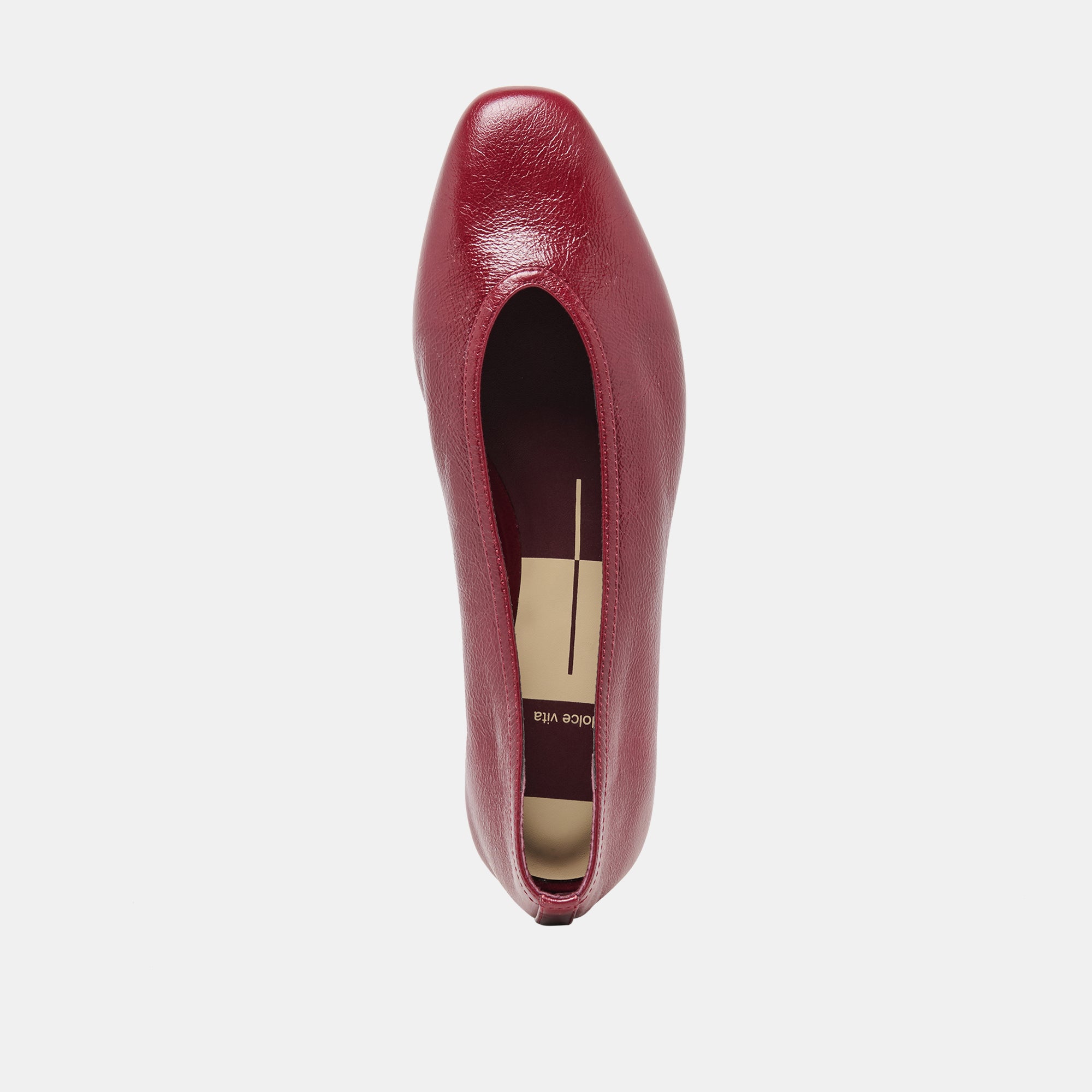 CARET BALLET FLATS GARNET LEATHER - view 8