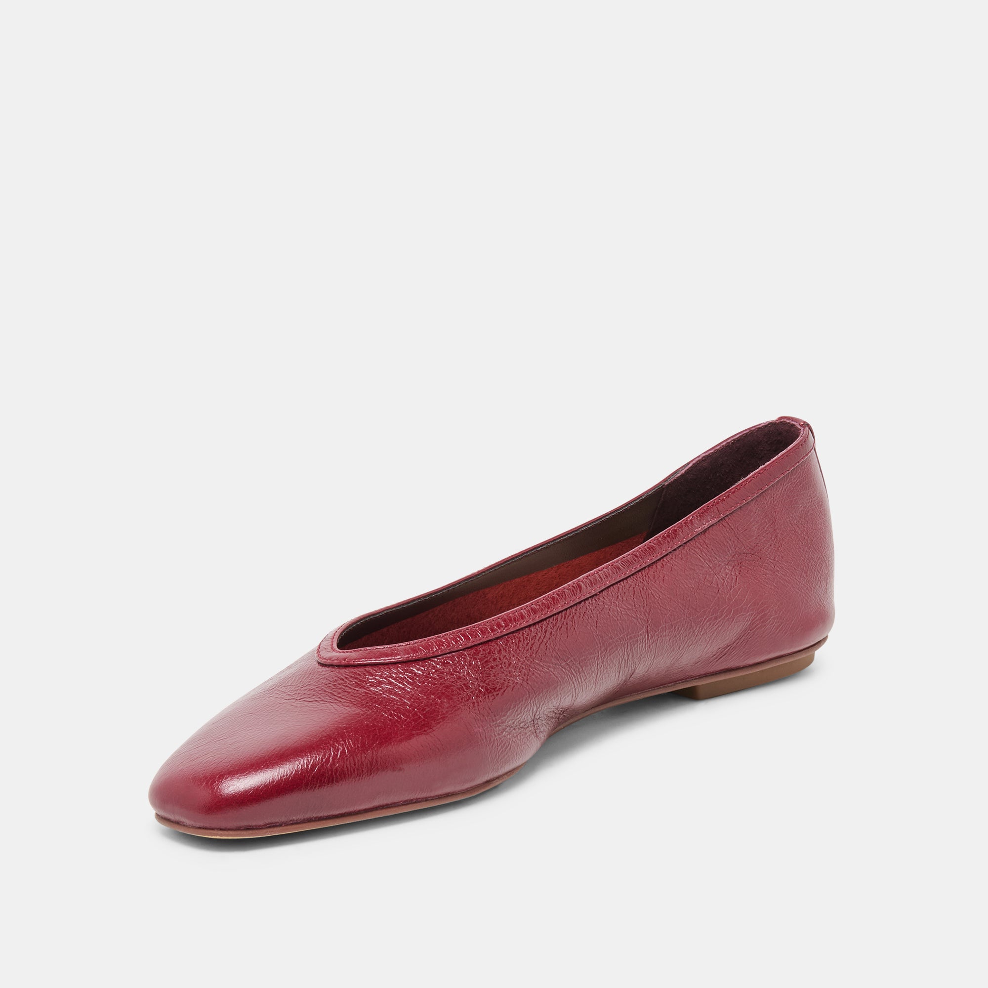 CARET BALLET FLATS GARNET LEATHER - view 4
