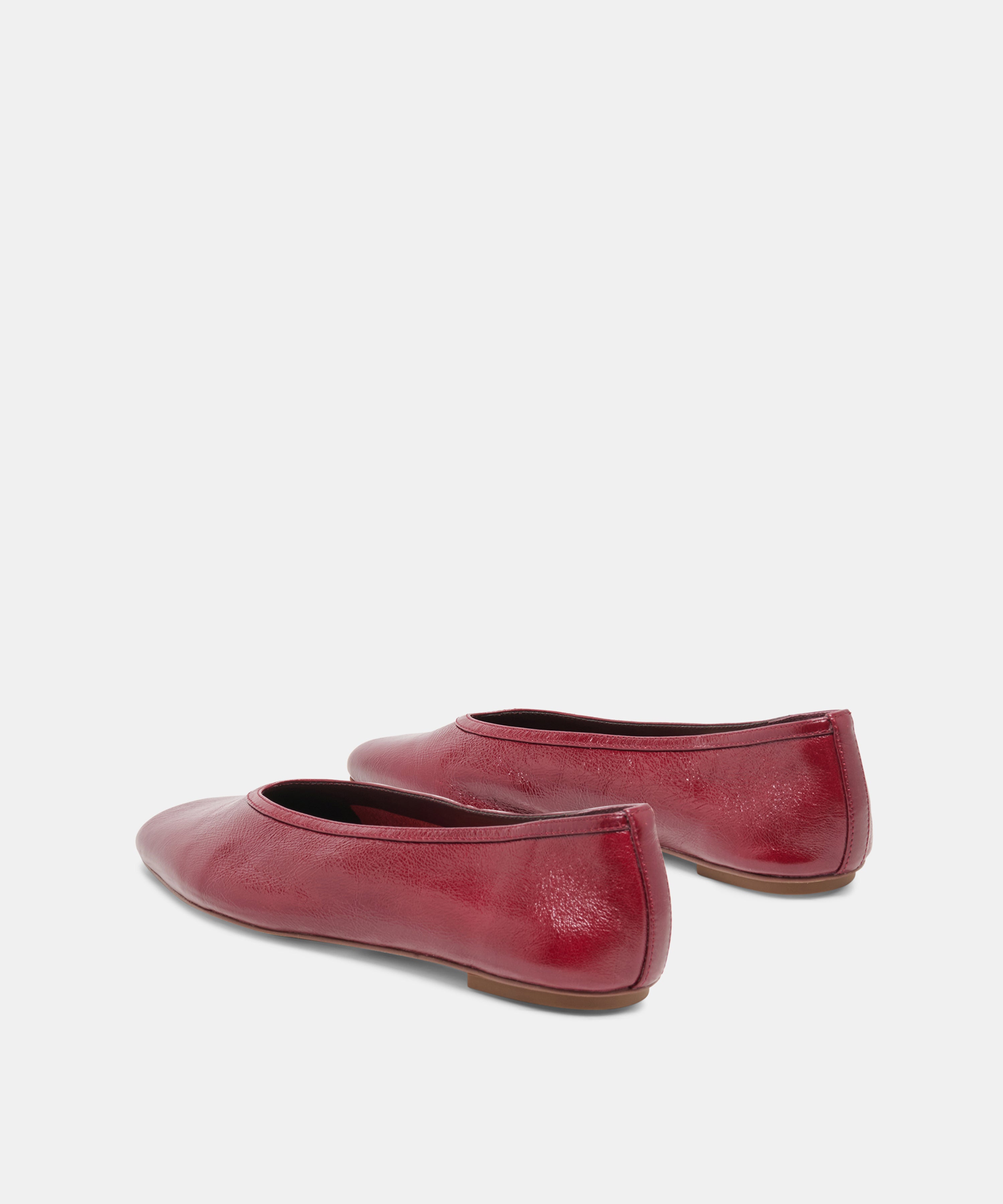 CARET BALLET FLATS GARNET LEATHER - view 4