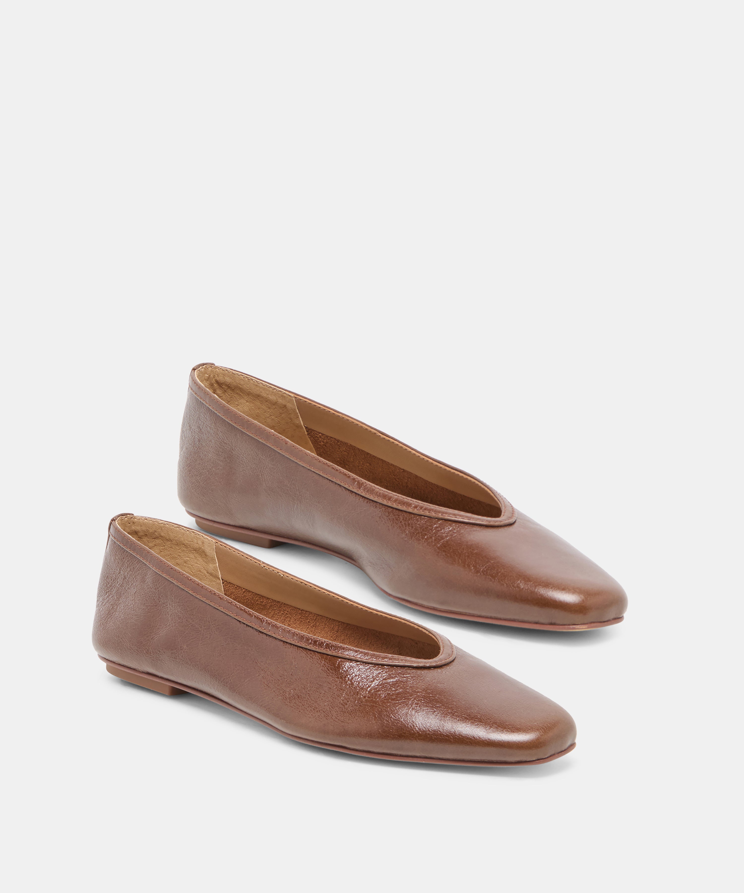 CARET BALLET FLATS RUSSET LEATHER - view 3