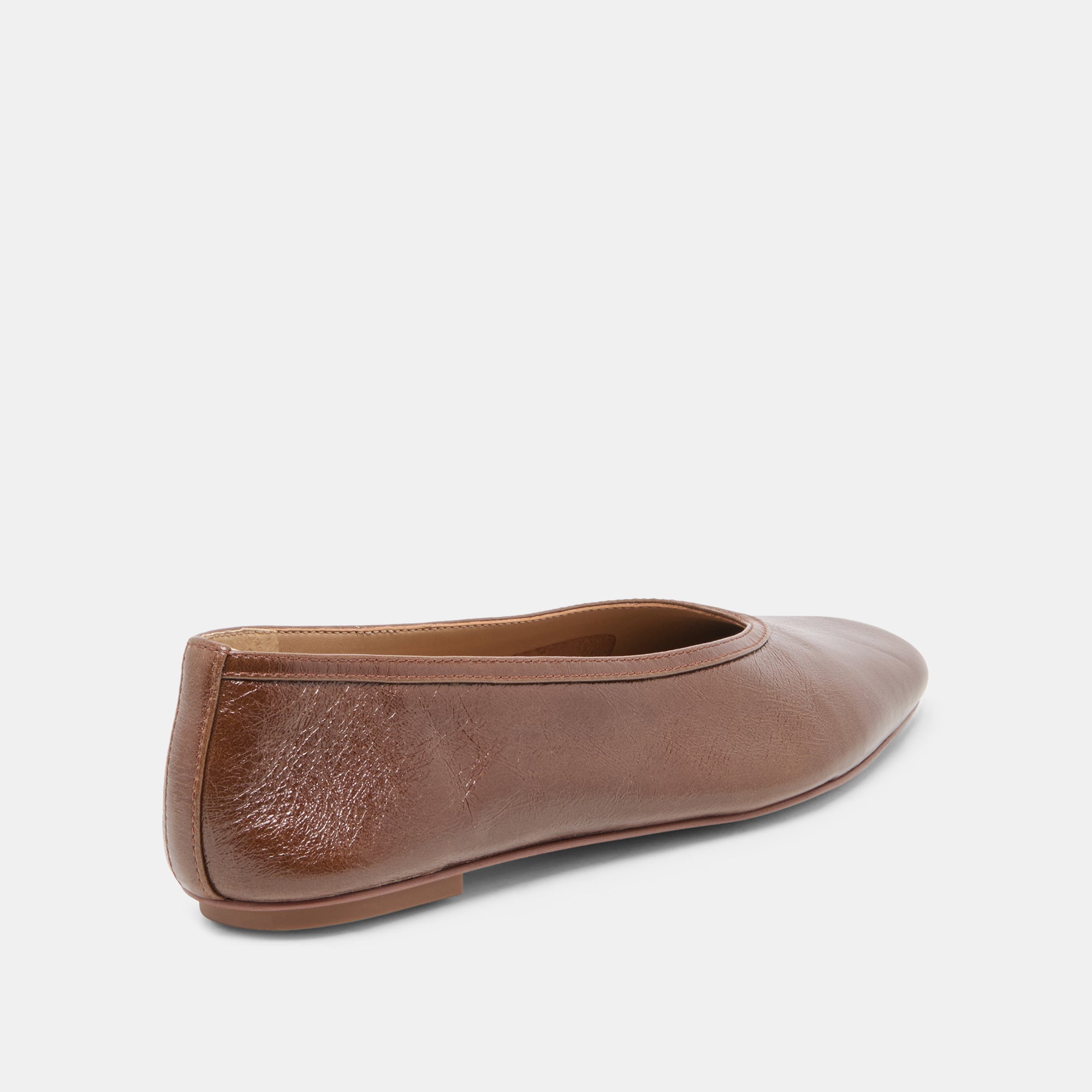 CARET BALLET FLATS RUSSET LEATHER
