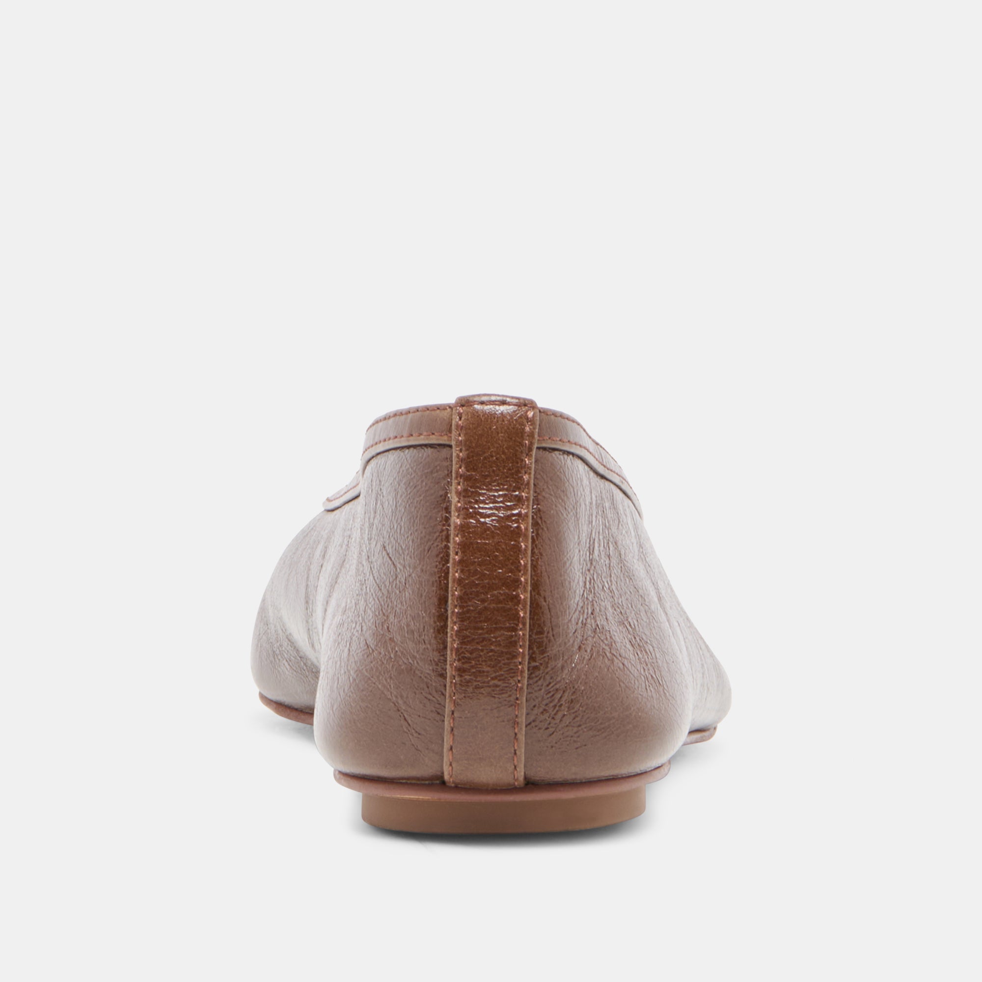CARET BALLET FLATS RUSSET LEATHER