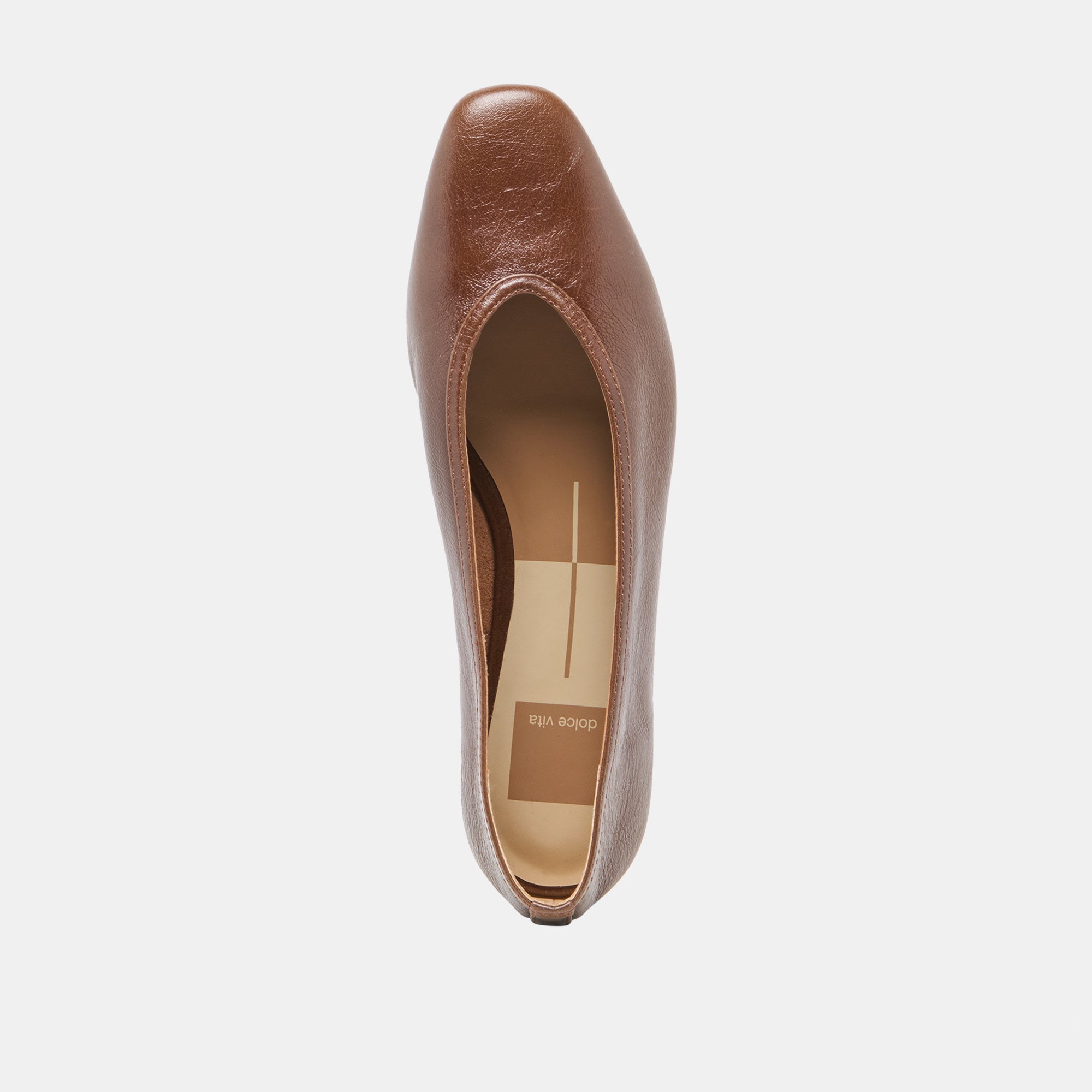 CARET BALLET FLATS RUSSET LEATHER