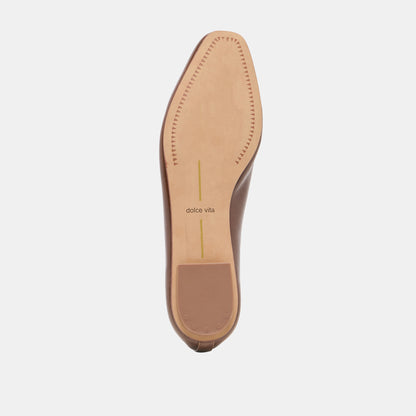 CARET BALLET FLATS RUSSET LEATHER