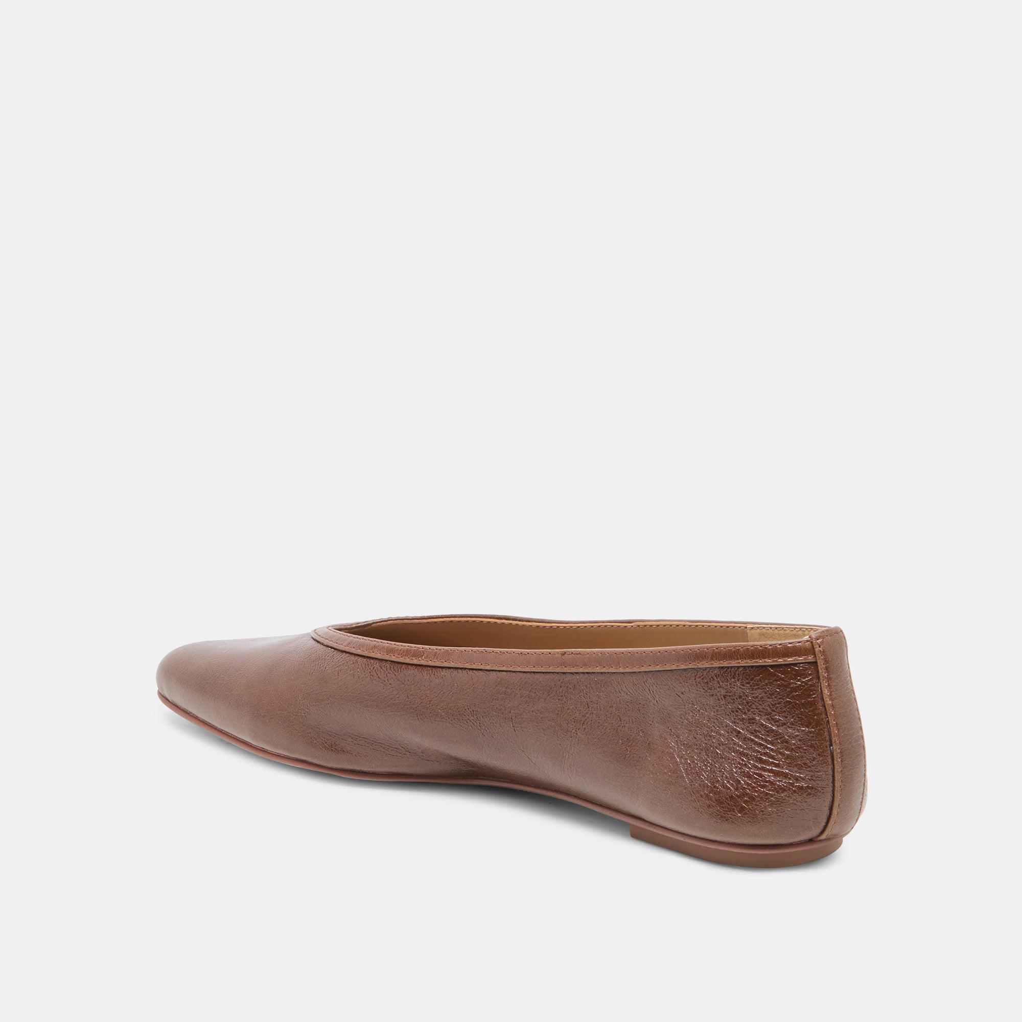 CARET BALLET FLATS RUSSET LEATHER