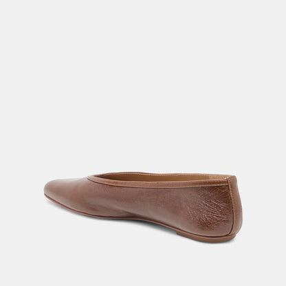 CARET BALLET FLATS RUSSET LEATHER