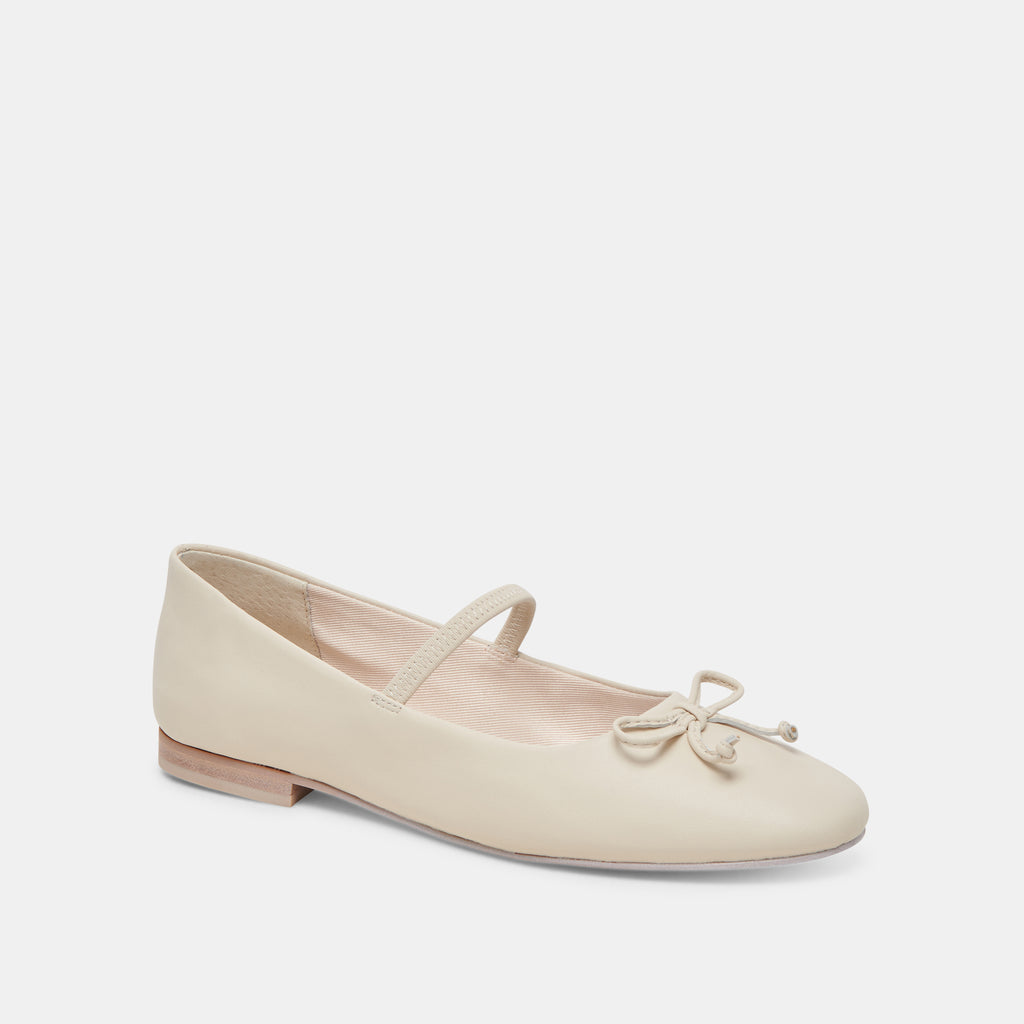 CARIN BALLET FLATS IVORY LEATHER - image 2
