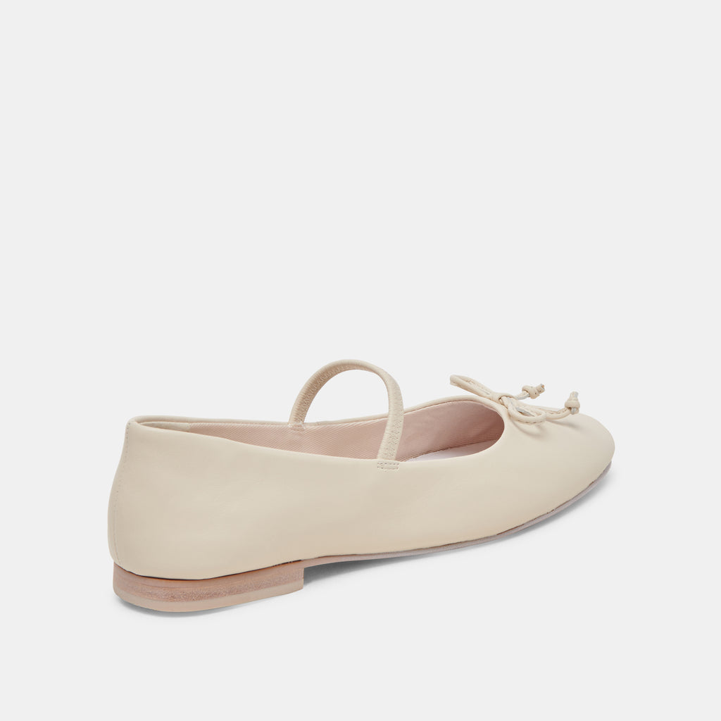 CARIN BALLET FLATS IVORY LEATHER - image 3