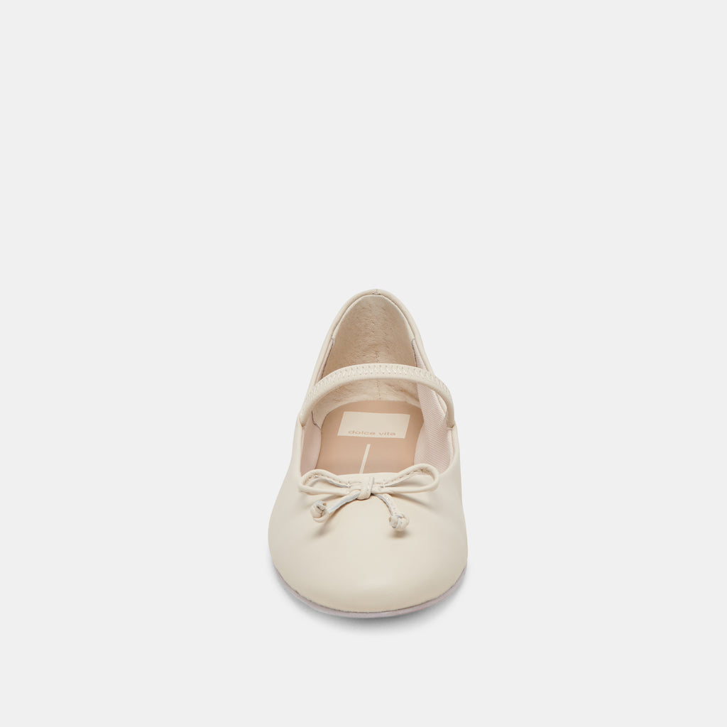 CARIN BALLET FLATS IVORY LEATHER - image 6