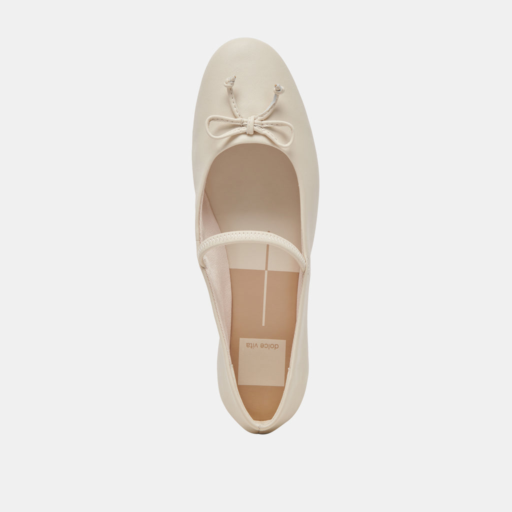 CARIN BALLET FLATS IVORY LEATHER - image 8