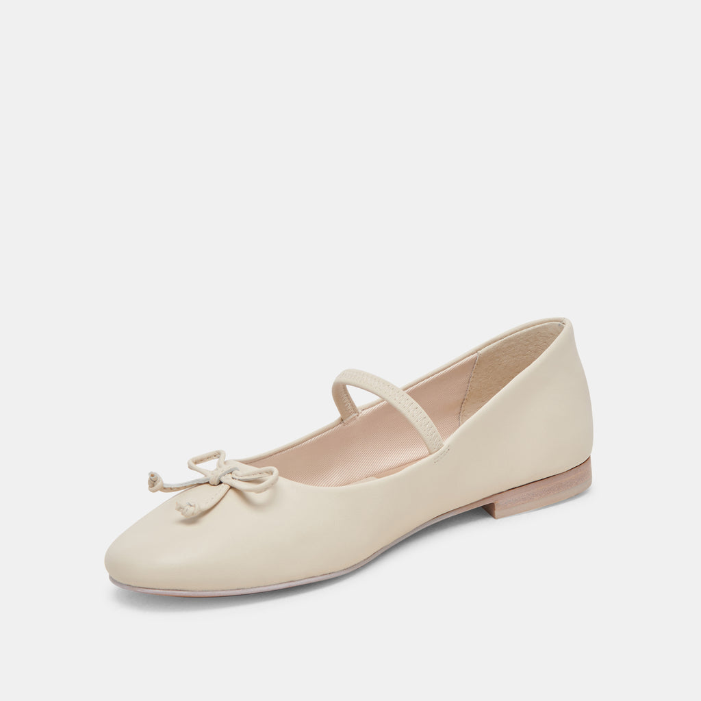 CARIN BALLET FLATS IVORY LEATHER - image 4